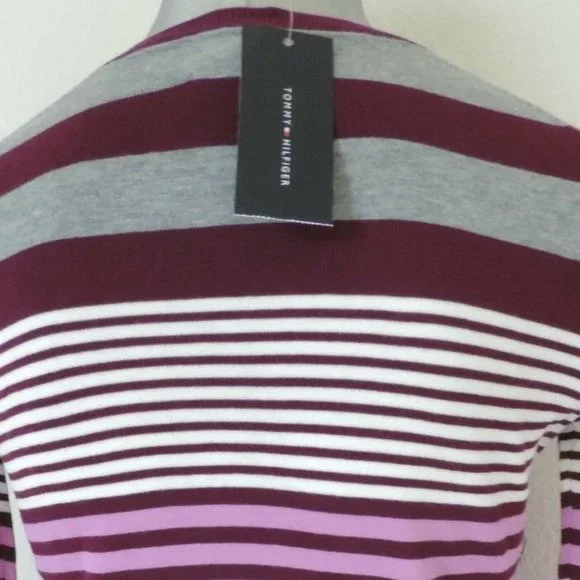 Tommy Hilfiger Women's Striped V-neck Sweater Size: XS - Picture 4 of 5